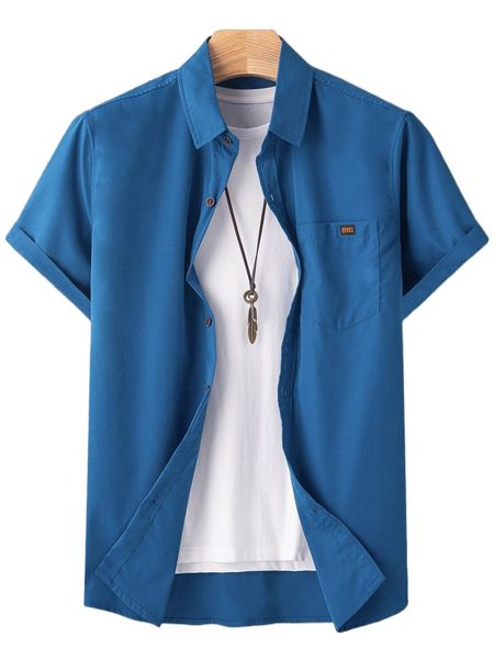 men letter patched detail pocket front shirt without tee x5dv#, White;black
men letter patched detail pocket front shirt without tee x5dv#, White;black