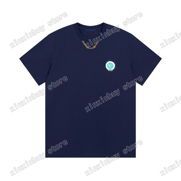 22ss men women designers t shirts embroidery letter chain cotton tee short sleeve crew neck streetwear xinxinbuy black blue xs, White;black
22ss men women designers t shirts embroidery letter chain cotton tee short sleeve crew neck streetwear xinxinbuy black blue xs, White;black