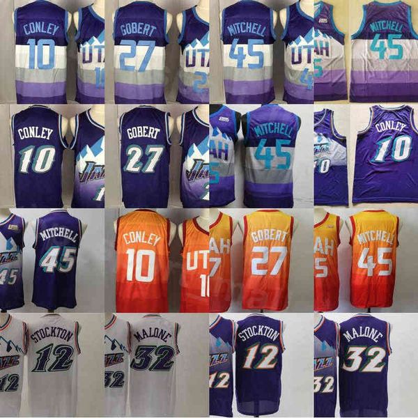 men basketball karl malone jersey 32 vintage john stockton 12 mike conley 10 rudy gobert 27 donovan mitchell 45 purple white yellow green, Black
men basketball karl malone jersey 32 vintage john stockton 12 mike conley 10 rudy gobert 27 donovan mitchell 45 purple white yellow green, Black