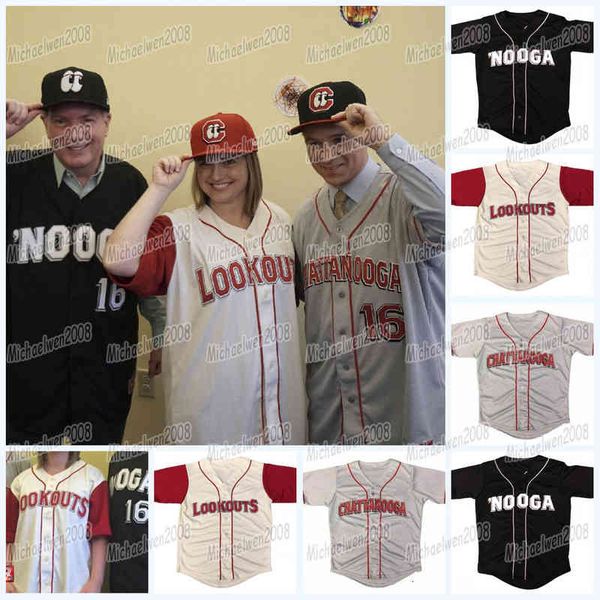 custom men women youth chattanooga lookouts home replica jersey, Black