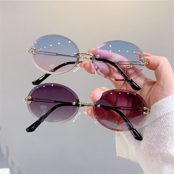 2022 sunglass for women summer rimls cut-ee glass gold frame oval fashion luxury shad pink women sunglass uv400, White;black
2022 sunglass for women summer rimls cut-ee glass gold frame oval fashion luxury shad pink women sunglass uv400, White;black