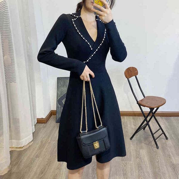 casual dresses early spring knitted pullover dress french hepburn v-neck pearl lapel skirt medium length wth2, Black;gray
casual dresses early spring knitted pullover dress french hepburn v-neck pearl lapel skirt medium length wth2, Black;gray