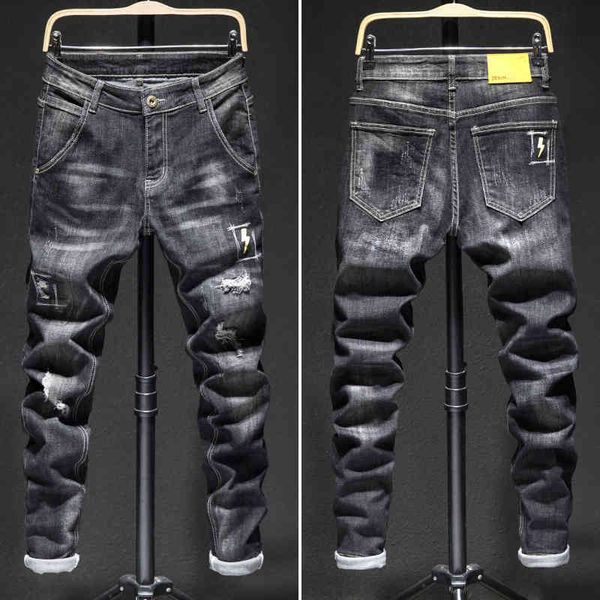 men's jeans jeans men's black slim elastic tight c53p, Blue
men's jeans jeans men's black slim elastic tight c53p, Blue
