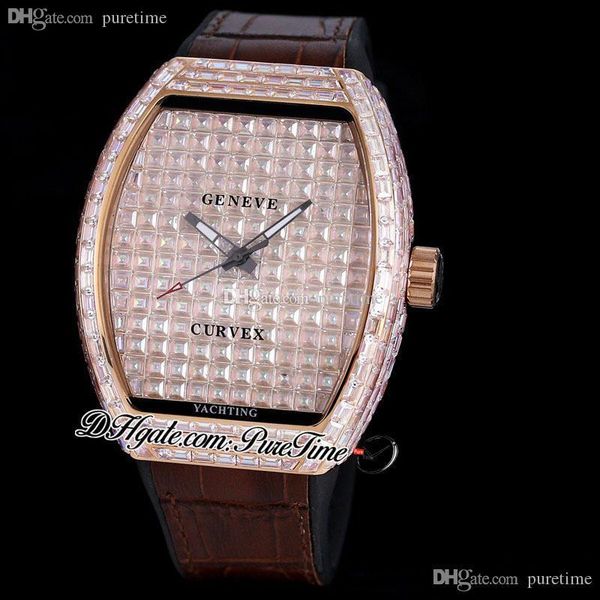 vanguard v45 miyota 8215 automatic mens watch paved square diamond dial rose gold baguette diamonds bezel brown gummy strap iced out jewelry, Slivery;brown
vanguard v45 miyota 8215 automatic mens watch paved square diamond dial rose gold baguette diamonds bezel brown gummy strap iced out jewelry, Slivery;brown