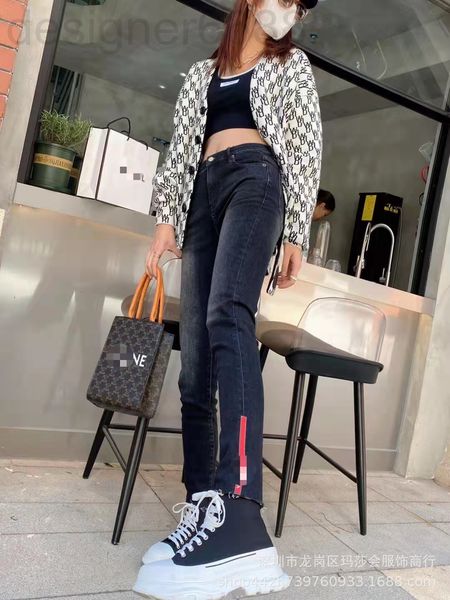 women's jeans designer pr * a family autumn and winter fashion personality versatile slim legged jeans letter female 5nyo, Blue
women's jeans designer pr * a family autumn and winter fashion personality versatile slim legged jeans letter female 5nyo, Blue