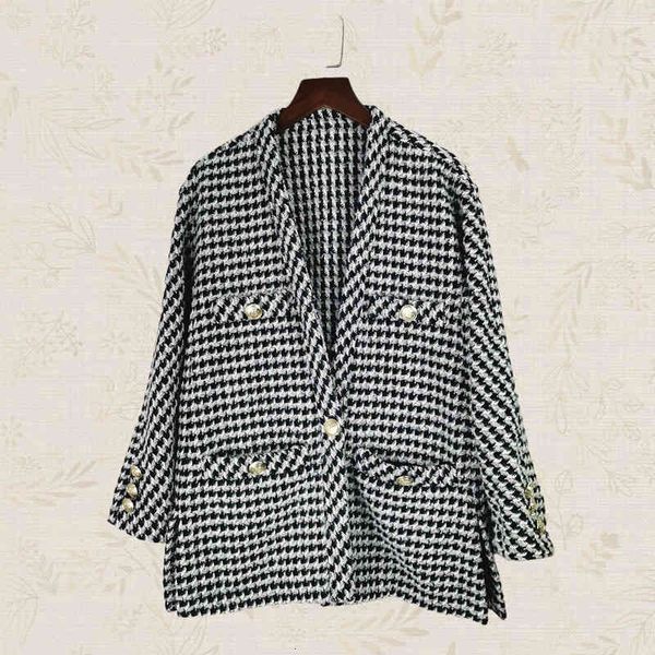 women's jackets fadan m family's autumn and winter small fragrance thousand bird lattice v-neck loose split pocket decorative wome, Black;brown
women's jackets fadan m family's autumn and winter small fragrance thousand bird lattice v-neck loose split pocket decorative wome, Black;brown