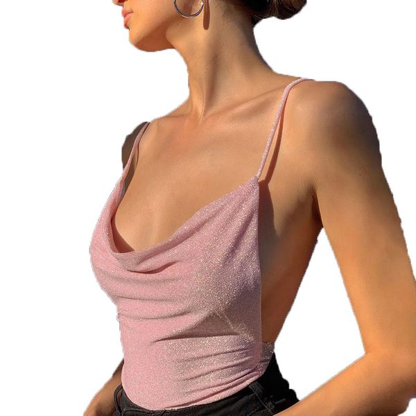 european and american style women's tank new fashion bright silk camisole vest nightclub top, White
european and american style women's tank new fashion bright silk camisole vest nightclub top, White