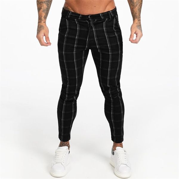 gingtto men's chinos pants skinny fit elastic waist black plaid autumn stretchy chinos pants men size 28-36 eu size slim leg 201128
gingtto men's chinos pants skinny fit elastic waist black plaid autumn stretchy chinos pants men size 28-36 eu size slim leg 201128