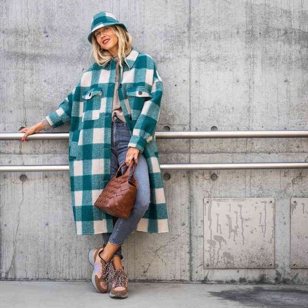 women's jackets spring wool plaid long sleeve coat ism wool lapel thick 3q7a, Black;brown
women's jackets spring wool plaid long sleeve coat ism wool lapel thick 3q7a, Black;brown
