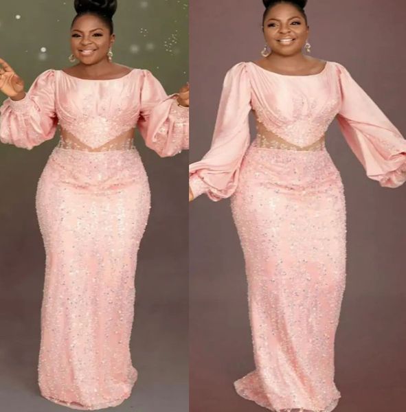 2022 plus size arabic aso ebi luxurious mermaid pink prom dresses scoop long sleeves evening formal party second reception birthday engageme, Black
2022 plus size arabic aso ebi luxurious mermaid pink prom dresses scoop long sleeves evening formal party second reception birthday engageme, Black