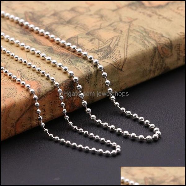 925 sterling sier handmade jewelry antique american european designer ball chain necklace all-match for men women nice gift drop delivery, Silver
925 sterling sier handmade jewelry antique american european designer ball chain necklace all-match for men women nice gift drop delivery, Silver