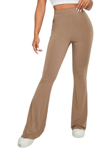 solid flare leg pants p0pt#, Black;white
solid flare leg pants p0pt#, Black;white