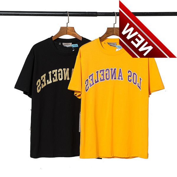 double thread essentials los angeles gilded short sleeve casual loose high street fog t-shirt, White;black
double thread essentials los angeles gilded short sleeve casual loose high street fog t-shirt, White;black