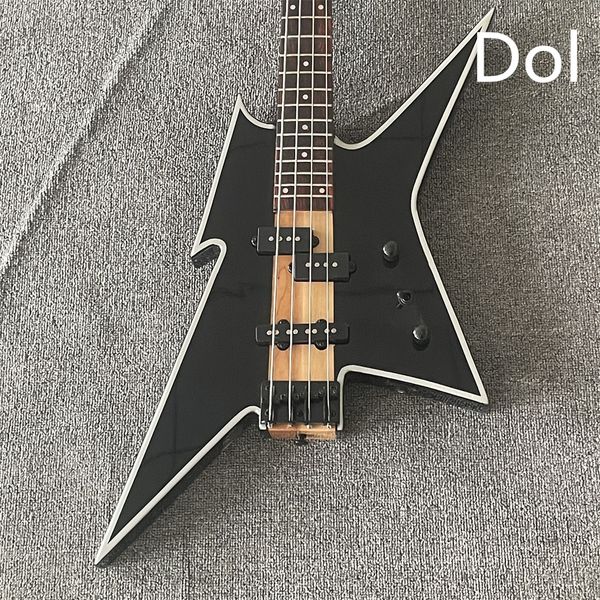in stock shaped lightning bolt shape 4 string electric bass guitar black body white trim guitars guitarra
in stock shaped lightning bolt shape 4 string electric bass guitar black body white trim guitars guitarra