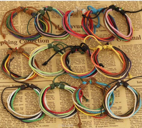 hand woven colored hemp rope wax thread bracelet suitable for gifts, Golden;silver 
hand woven colored hemp rope wax thread bracelet suitable for gifts, Golden;silver