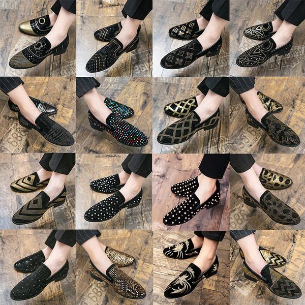 mm rhinestone luxury brand men's casual loafers genuine leather slip-on dress shoes handmade men flats wedding party shoe size 38-47, Black
mm rhinestone luxury brand men's casual loafers genuine leather slip-on dress shoes handmade men flats wedding party shoe size 38-47, Black