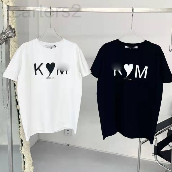 women's t-shirt designer 22 spring and summer yang mi's creative love kim letter printing round neck loose casual instant ink shor, White
women's t-shirt designer 22 spring and summer yang mi's creative love kim letter printing round neck loose casual instant ink shor, White