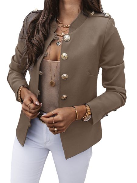 jacket autumn fashion women coat long sleeve solid button slim blazers office lady blazer aa, White;black
jacket autumn fashion women coat long sleeve solid button slim blazers office lady blazer aa, White;black