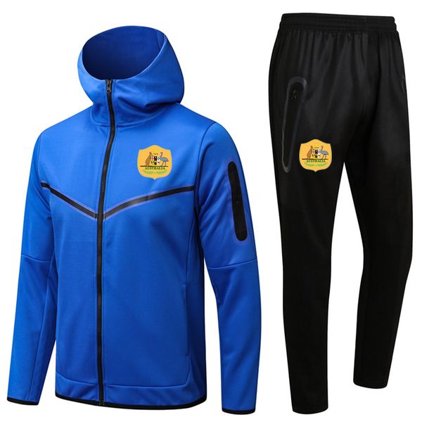 2022-23 australias soccer hoodie running sets sweatshirt tracksuit sets winter mens casual sports hooded training sportswear suit football j, Black;blue 
2022-23 australias soccer hoodie running sets sweatshirt tracksuit sets winter mens casual sports hooded training sportswear suit football j, Black;blue