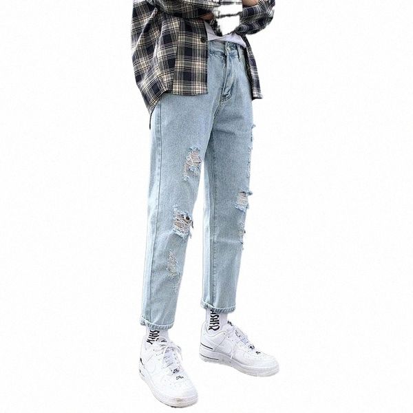 men's jeans summer slim fit for mens streetwear korean designer regular distressed denim homme pants hip hop hole trousers z5rg#, Blue
men's jeans summer slim fit for mens streetwear korean designer regular distressed denim homme pants hip hop hole trousers z5rg#, Blue