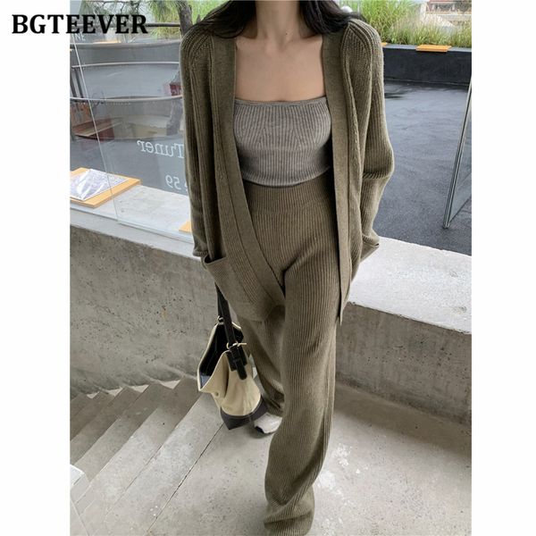 elegant loose women sweater set long sleeve lace-up knitted cardigans & wide leg pants autumn solid ladies knitted set, White;black
elegant loose women sweater set long sleeve lace-up knitted cardigans & wide leg pants autumn solid ladies knitted set, White;black