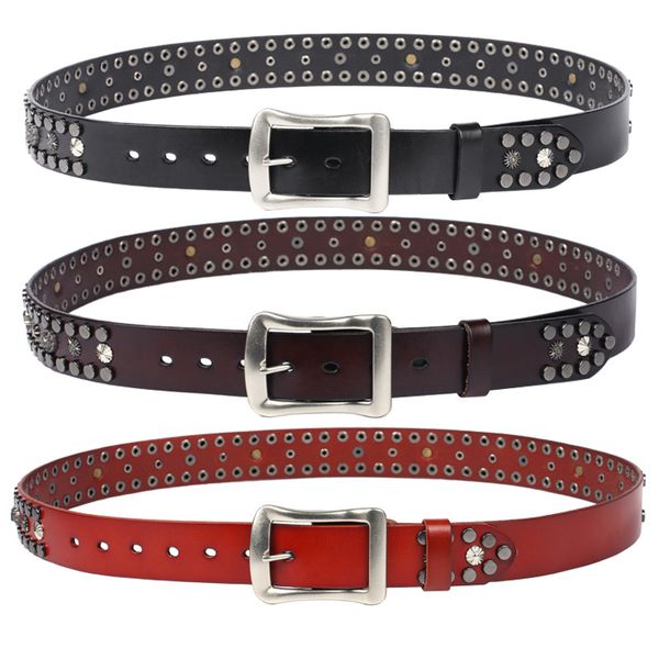 men's designer belts premium luxury studded punk style leather metal belt black double smooth buckle personality belt original design f, Black;brown
men's designer belts premium luxury studded punk style leather metal belt black double smooth buckle personality belt original design f, Black;brown