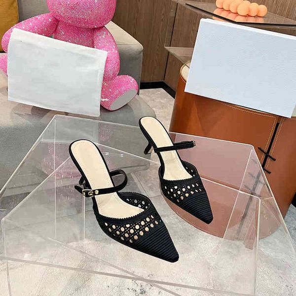 sliers fairy style pointed high-heeled shoes spring and summer d family hollow woven muller kitten heel sandals, Black
sliers fairy style pointed high-heeled shoes spring and summer d family hollow woven muller kitten heel sandals, Black