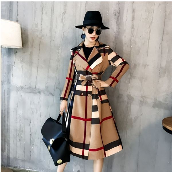 thickened autumn and winter womens lapels in the long simple color matching retro plaid coat temperament windbreaker 220722, Tan;black
thickened autumn and winter womens lapels in the long simple color matching retro plaid coat temperament windbreaker 220722, Tan;black