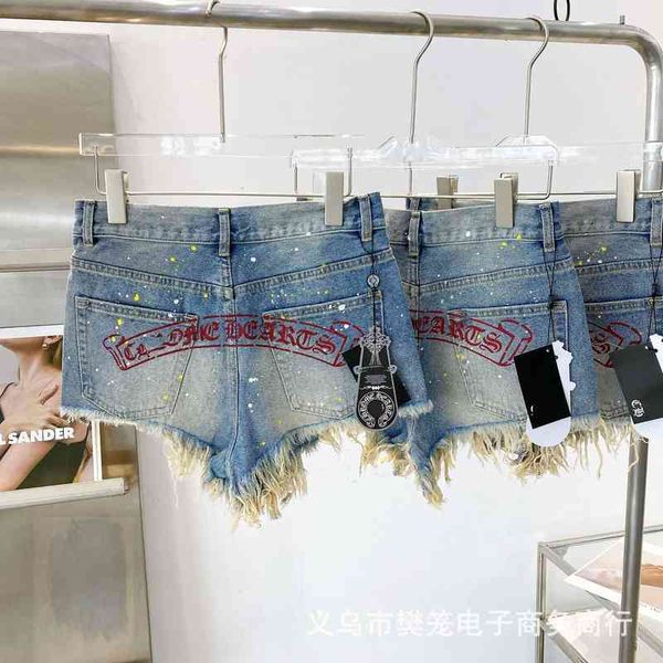 factory online export designer brand shorts ch cross graffiti print tassel edge looks thin and versatile wash blue denim women's summer, White;black
factory online export designer brand shorts ch cross graffiti print tassel edge looks thin and versatile wash blue denim women's summer, White;black
