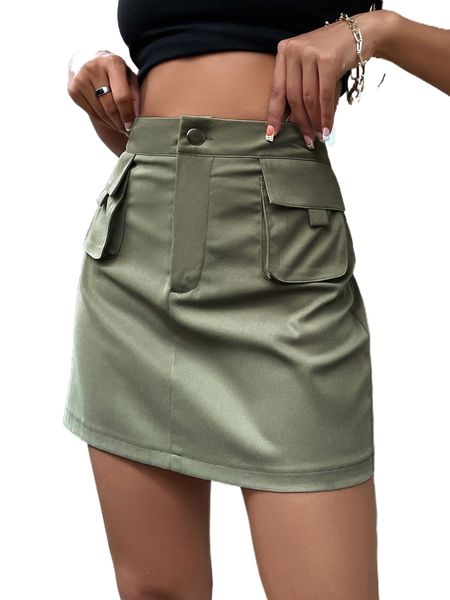 flap pocket cargo skirt x0uc#, Black
flap pocket cargo skirt x0uc#, Black
