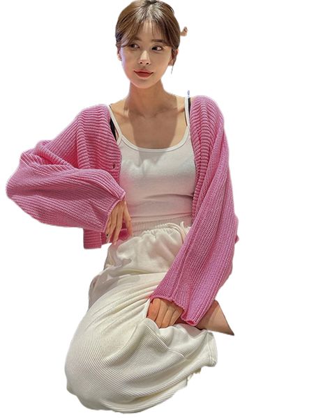 dazy dolman sleeve ribbed knit cardigan l0t1#, White;black