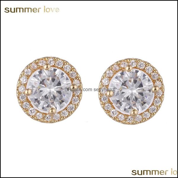 stud earrings jewelry fashion crystal cz zircon romantic round gold sier colors earring for elegant girls women drop delivery 2021 rvlbx, Golden;silver
stud earrings jewelry fashion crystal cz zircon romantic round gold sier colors earring for elegant girls women drop delivery 2021 rvlbx, Golden;silver