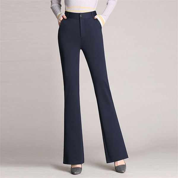 classic vintage high waist flare pants for women stretch suit fabric casual trousers office lady straight plus size s-4xl 220325, Black;white
classic vintage high waist flare pants for women stretch suit fabric casual trousers office lady straight plus size s-4xl 220325, Black;white