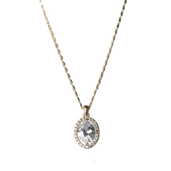 pendant contracted fashion simple model of oval zircon collarbone drill brass chain with all female short necklace pendant temperament joker, Silver
pendant contracted fashion simple model of oval zircon collarbone drill brass chain with all female short necklace pendant temperament joker, Silver