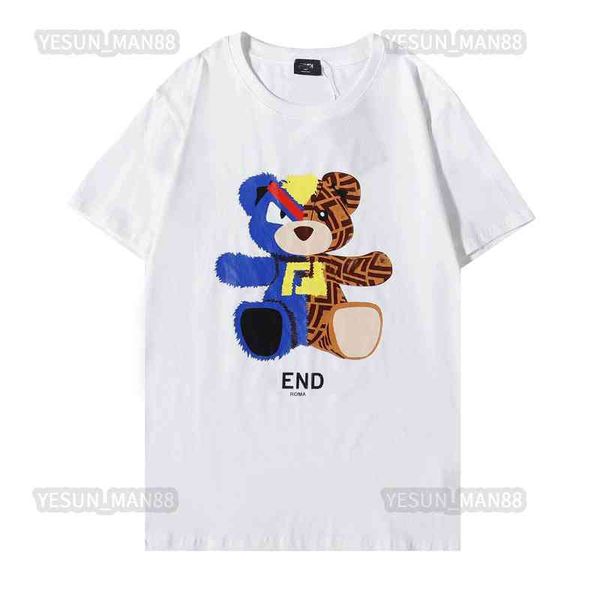 designer luxury fends classic fende summer t shirt joining together bear ff printed mens and womens couple loose short sleeve tee, White;black
designer luxury fends classic fende summer t shirt joining together bear ff printed mens and womens couple loose short sleeve tee, White;black