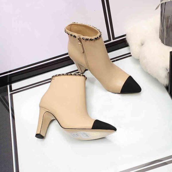 boots autumn and winter women's boots fashion pointed metal chain thick high heels short chelsea martin, Black
boots autumn and winter women's boots fashion pointed metal chain thick high heels short chelsea martin, Black