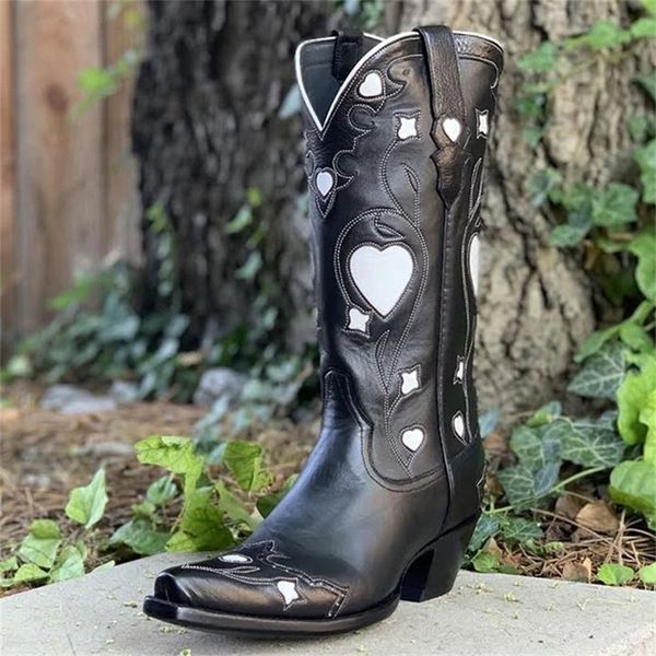 cowgirl women western boots with heart brand cowboy embroidered comfy fashion midcalf shoes plus size a220817, Black
cowgirl women western boots with heart brand cowboy embroidered comfy fashion midcalf shoes plus size a220817, Black