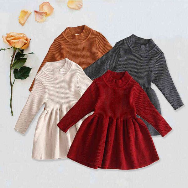 fashion autumn winter baby girls kintted dress long sleeve thicken princess clothes doll dress solid girls baby clothing l220715, Red;yellow
fashion autumn winter baby girls kintted dress long sleeve thicken princess clothes doll dress solid girls baby clothing l220715, Red;yellow
