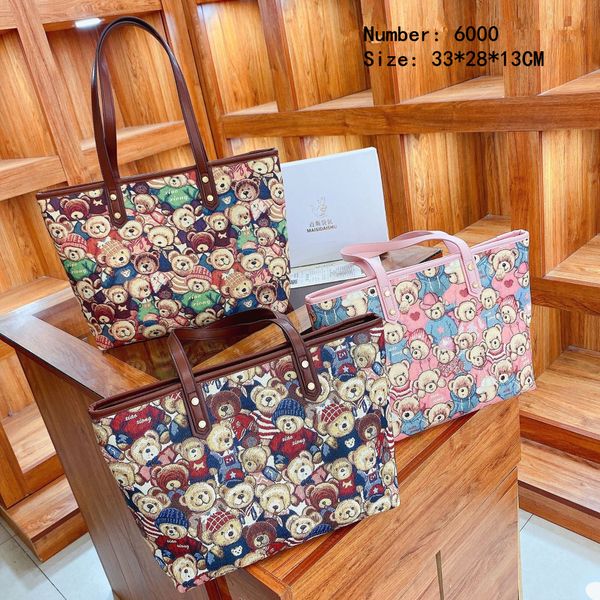 wholesale factory leather shoulder bags sweet cute cartoon bear canvas tote bag large capacity light leisure shopping handbag simple joker e, Black;red
wholesale factory leather shoulder bags sweet cute cartoon bear canvas tote bag large capacity light leisure shopping handbag simple joker e, Black;red