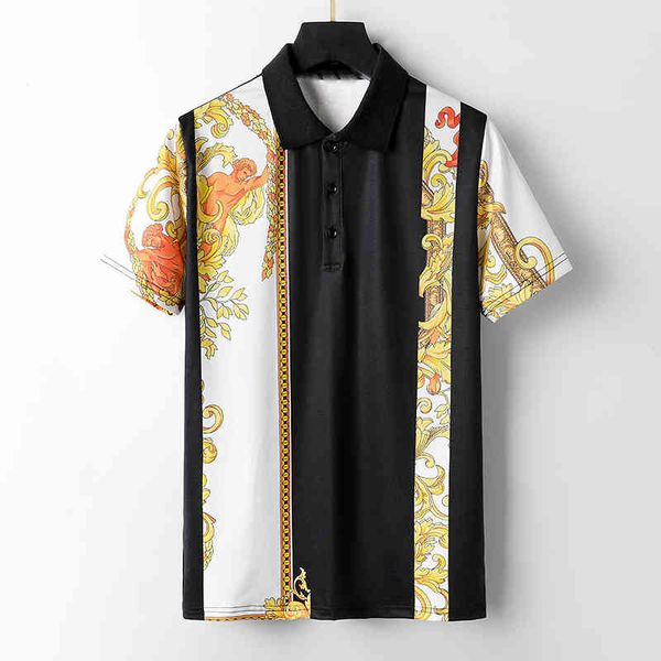 men's polos lapel short sleeve men's summer street fashion t-shirt print color matching bottom shirt move b03l, White;black
men's polos lapel short sleeve men's summer street fashion t-shirt print color matching bottom shirt move b03l, White;black