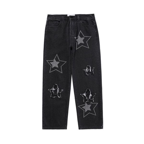men's jeans y2k men star printed trousers autumn korean fashion gothic high street style loose casual slim straight wide-leg pants, Blue
men's jeans y2k men star printed trousers autumn korean fashion gothic high street style loose casual slim straight wide-leg pants, Blue