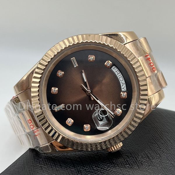 watchsc- 41mm automatic watch with box mens womens stainless steel waterproof luminous classic watches, Slivery;brown
watchsc- 41mm automatic watch with box mens womens stainless steel waterproof luminous classic watches, Slivery;brown