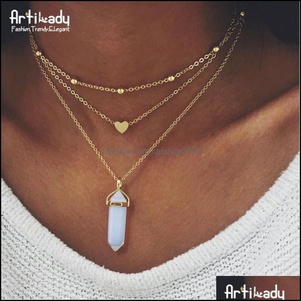 pendant necklaces pendants jewelry gold plated 3 layer opal necklace heart with mti natural stone amethyst turquoise for women drop delive, Silver
pendant necklaces pendants jewelry gold plated 3 layer opal necklace heart with mti natural stone amethyst turquoise for women drop delive, Silver