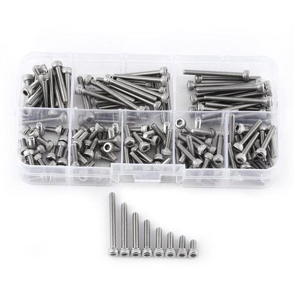 160pcs m3 ss304 stainless steel metric thread hex socket cap head screws bolts
160pcs m3 ss304 stainless steel metric thread hex socket cap head screws bolts