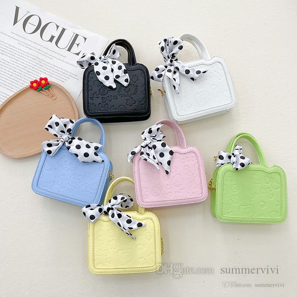 ins children cartoon embossing handbags girls polka dots bows silk scarves messenger bag kids metals chain one-shoulder bags mini purse q519, Black
ins children cartoon embossing handbags girls polka dots bows silk scarves messenger bag kids metals chain one-shoulder bags mini purse q519, Black