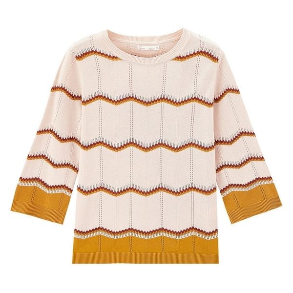 inman autumn arrival artsy contrast color jacques wave shape slightly elastic pullover sweater 201203, White;black
inman autumn arrival artsy contrast color jacques wave shape slightly elastic pullover sweater 201203, White;black