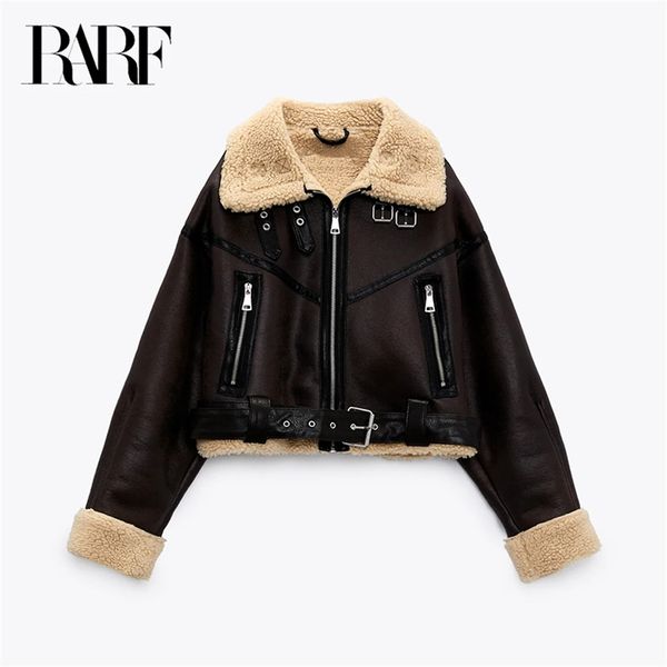 winter thick faux leather jacket women warm lamb biker coat female casual belt outwear ladies 220727, Black;brown
winter thick faux leather jacket women warm lamb biker coat female casual belt outwear ladies 220727, Black;brown