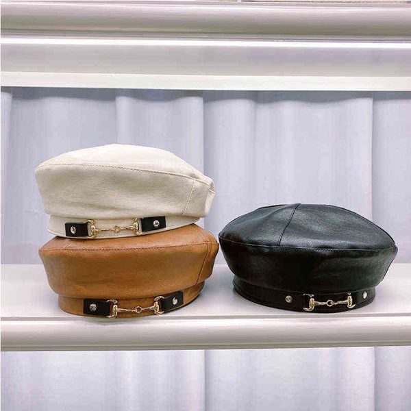fashion hats for women autumn winter hat flat men metal butt buckle pu leather painter hat cap female beret hat j220722, Blue;gray
fashion hats for women autumn winter hat flat men metal butt buckle pu leather painter hat cap female beret hat j220722, Blue;gray