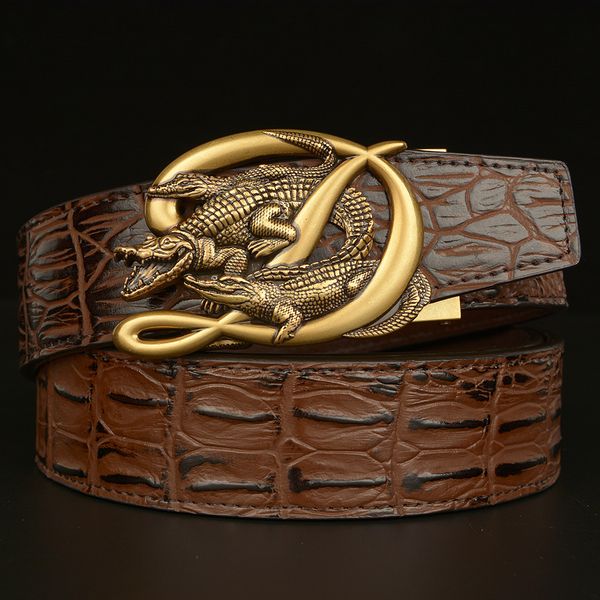 crocodile pattern men's belts automatic buckle two layer cowhide vintage casual belts personality men designers classic fashion luxury, Black;brown
crocodile pattern men's belts automatic buckle two layer cowhide vintage casual belts personality men designers classic fashion luxury, Black;brown