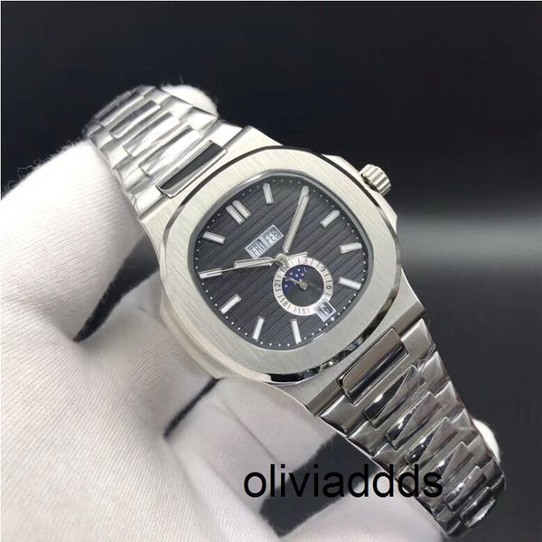 18 colors watches 5726 mechanical automatic men watch moon phase 24h stainless steel all functions work 40.5mm bthc, Slivery;brown
18 colors watches 5726 mechanical automatic men watch moon phase 24h stainless steel all functions work 40.5mm bthc, Slivery;brown